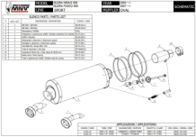 Mivv Oval Carbon Slip-on Einddemper met E-keur Gilera Nexus 500 2004 > 2012