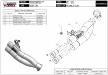 Mivv Double Gun Full Titanium Slip-on Einddemper met E-keur Honda Hornet 600 2007 > 2013