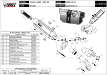 Mivv Suono RVS Black Slip-on Einddemper met E-keur incl. Katalysator Honda CBR 1000 RR 2008 > 2013