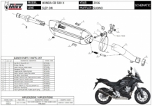 Mivv Suono Steel Black Slip-on Einddemper met E-keur Honda CB 500 X 2016