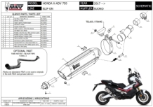 Mivv Suono RVS Black Slip-on Einddemper met E-keur Honda X-ADV 750 2017 > 2023