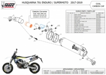 Mivv Oval Titanium Slip-on Einddemper met E-keur Husqvarna 701 Enduro 2017 > 2020