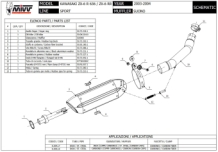 Mivv Suono RVS Black Slip-on Einddemper met E-keur Kawasaki ZX-6 R 636 2003 > 2004