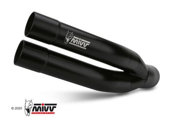 Mivv Double Gun Black Slip-on Einddemper zonder E-keur Kawasaki Z750 2007 > 2014