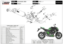 Mivv GP Carbon Slip-on Einddemper met E-keur Kawasaki Z 800 2013 > 2016