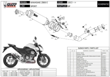 Mivv GP Carbon Slip-on Einddemper met E-keur Kawasaki Z 800 E 2013 > 2016