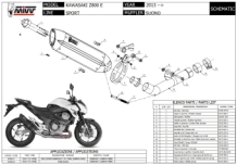 Mivv Suono RVS Black Slip-on Einddemper met E-keur Kawasaki Z 800 E 2013 > 2016
