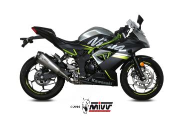 Mivv Delta Race RVS Einddemper met E-keur Kawasaki Ninja 125 2019 > 2024