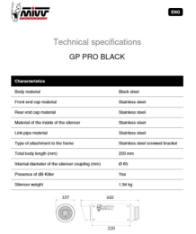 Mivv GP Pro RVS Black Einddemper met E-keur Kawasaki Z900 2020 - 2022