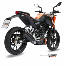 Mivv Suono RVS Black Compleet Uitlaatsysteem met E-keur KTM 125 DUKE 2011 > 2016