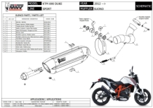 Mivv Suono RVS Black Slip-on Einddemper met E-keur KTM 690 Duke 2012 > 2018