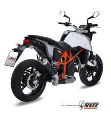 Mivv GP RVS Black Slip-on Einddemper met E-keur KTM 690 DUKE 2012 > 2018