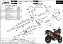 Mivv Suono RVS Black Dubbele Slip-on Einddemper (R+L) Set met E-keur KTM 990 Supermoto SMT 2009 > 2013