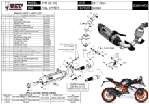 Mivv Suono RVS Black Compleet Uitlaatsysteem met E-keur KTM RC 390 2014 > 2016
