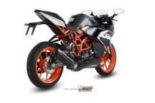 Mivv Suono RVS Black Volledig Uitlaatsysteem met E-keur KTM RC 125 2014 > 2016