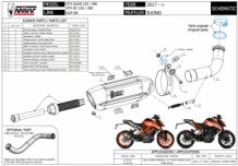 Mivv Suono RVS Slip-on Einddemper met E-keur KTM 125 DUKE 2017 > 2020