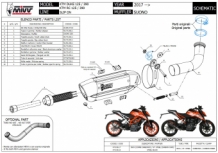 Mivv Suono RVS Black Slip-on Einddemper met E-keur KTM 125 DUKE 2017 > 2020