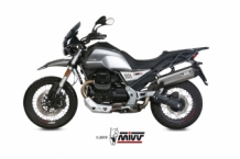 Mivv Speed Edge RVS Slip-on Einddemper met E-keur Moto Guzzi V85 TT 2019 > 2023