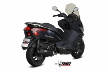 Mivv Mover RVS Black Compleet Uitlaatsysteem met E-keur Kymco Downtown 125 2009 > 2016
