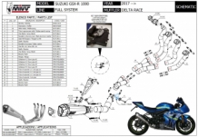 Mivv Delta Race Full Titanium Volledig Uitlaatsysteem zonder E-keur Suzuki GSX-R 1000 2017 > 2020