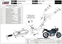 Mivv Suono RVS Black Slip-on Einddemper met E-keur Suzuki SV 650 2004 > 2015