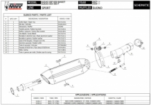 Mivv Suono RVS Black Slip-on Einddemper met E-keur Suzuki GSF 650 Bandit 2007 > 2015