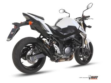 Mivv Double Gun Black Slip-on Einddemper zonder E-keur Suzuki GSR 750 2011 > 2016