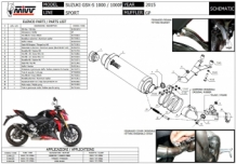 Mivv GP Carbon Slip-on Einddemper met E-keur Suzuki GSX-S 1000 / F 2015 > 2020