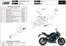 Mivv GP RVS Black Slip-on Einddemper met E-keur Suzuki GSX-S 750 2017 > 2020