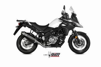 Mivv Speed Edge RVS Black Volledig Uitlaatsysteem met E-keur Suzuki DL V-Strom 650 / XT 2017 > 2024