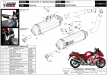 Mivv Speed Edge RVS Dubbele Slip-on Einddemper (L+R) met E-keur Suzuki GSX-R 1300 Hayabusa 2008 - 2017