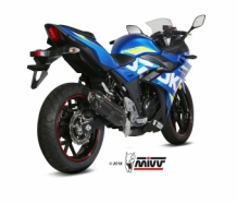 Mivv Suono RVS Black Slip-on Einddemper met E-keur Suzuki GSX 250 R 2017 > 2020