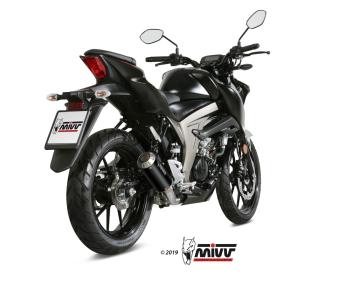 Mivv MK3 RVS Black Compleet Uitlaatsysteem zonder E-keur Suzuki GSX-S 125 2017 > 2020