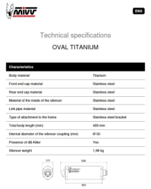 Mivv Oval Titanium Slip-on Einddemper met E-keur Triumph Tiger 900 / GT / Pro / Rally 2021 - 2023