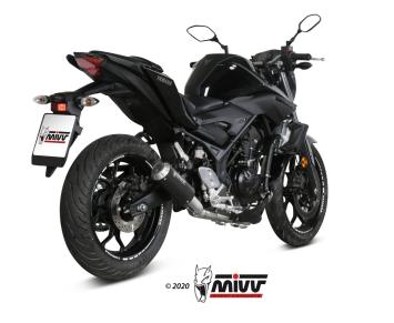 Mivv MK3 RVS Black Compleet Uitlaatsysteem zonder E-keur Yamaha MT03 2016 > 2024