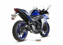 Mivv MK3 Carbon Compleet Uitlaatsysteem zonder E-keur Yamaha YZF-R3 2015 > 2021