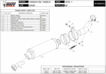 Mivv GP RVS Black Slip-on Einddemper met E-keur Yamaha FZ8 / Fazer 8 2010 > 2016