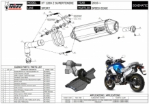 Mivv Speed Edge RVS Black Slip-on Einddemper met E-keur Yamaha XT 1200 Z Supertenere 2010 > 2020