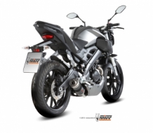 Mivv GP Carbon Compleet Uitlaatsysteem met E-keur Yamaha MT-125 2015 > 2019