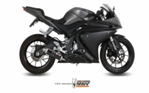 Mivv GP RVS Black Compleet Uitlaatsysteem met E-keur Yamaha YZF R125 2014 > 2018