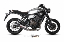 Mivv Oval Titanium met Carbon Endcap Compleet Uitlaatsysteem met E-keur Yamaha XSR 700 2016 > 2020
