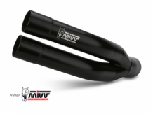 Mivv Double Gun RVS Black SLip-on Einddemper met E-keur Yamaha MT-03 2016 > 2022