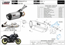 Mivv Suono RVS Black Slip-on Einddemper met E-keur Yamaha MT-10 2016 > 2022