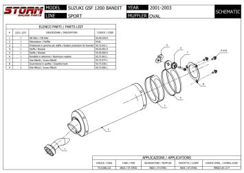 Storm By Mivv Oval RVS Bolt-On Einddemper Met E-keur SUZUKI GSF 1200 BANDIT 2001 - 2003