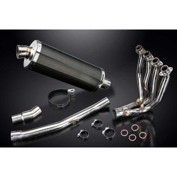 Delkevic volledig systeem 4-1 OVAL CARBON 350MM - KAWASAKI ZZR1400 2008-2011