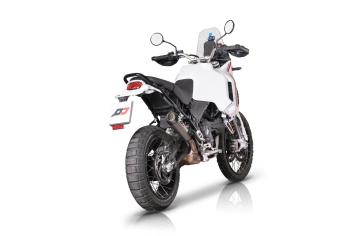 QD Tri-Cone Titanium Slip-on Einddemper met E-keur Ducati Desert X 2022 - 2024