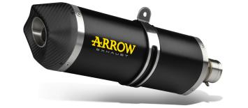 Arrow Race-Tech Aluminium Black Einddemper met E-keur incl.  Linkpipe Honda NC 700 X / S 2012 - 2014