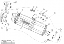 Akrapovic Slip-on Line Titanium Einddemper zonder E-keur Honda CRF 1000 L Africa Twin / Adventure Sports 2016 > 2019