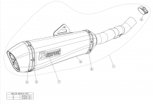 Akrapovic Slip-on Line Titanium Einddemper met E-keur Honda VFR 1200 X Crosstourer 2016 > 2020