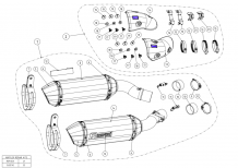 Akrapovic Slip-On Line Carbon Dubbele Einddemper (L+R) Set met E-keur Kawasaki Z1000 2014 > 2020